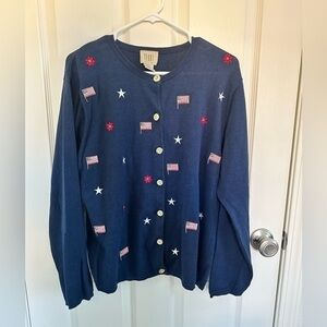 Vintage Teddi Petite American Flag Sweater
